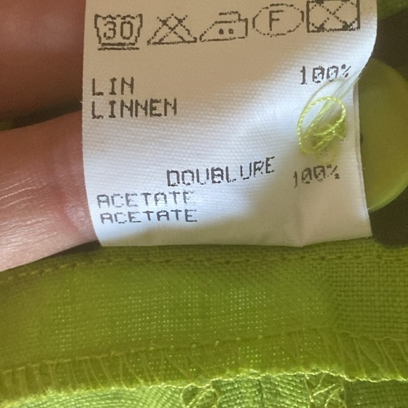 Renato Nucci Green Linen High Waist Shorts size M - Picture 6 of 6